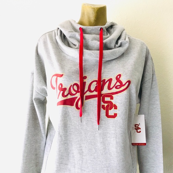 NWT SC TROJANS Shimmer LOGO HOODIE SWEATSHIRT Southern California SMALL - Picture 2 of 10